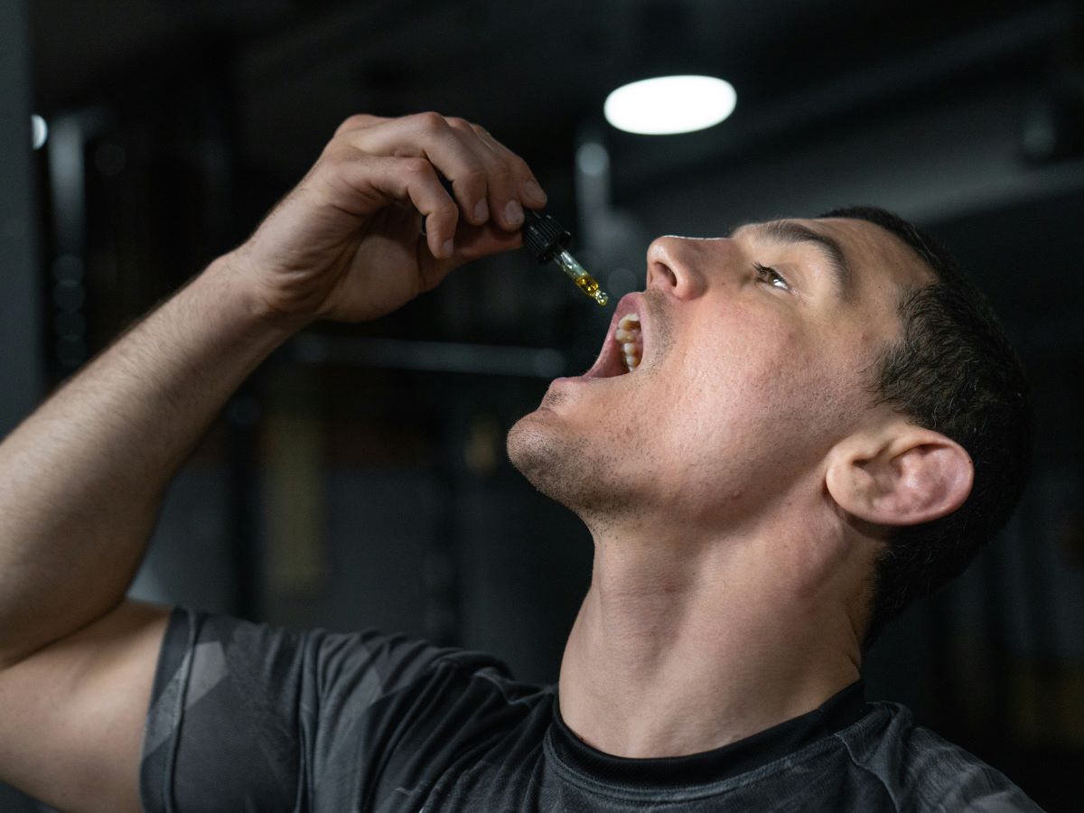 a man using a dropper